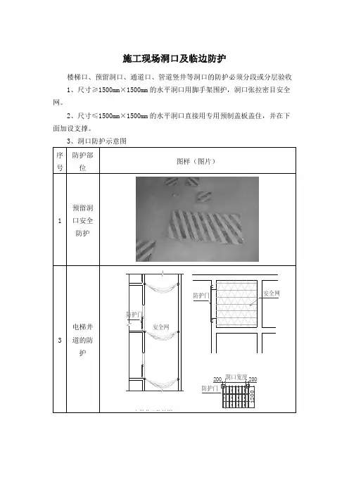 施工现场洞口及临边防护