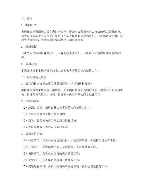 重大森林火灾事故应急预案