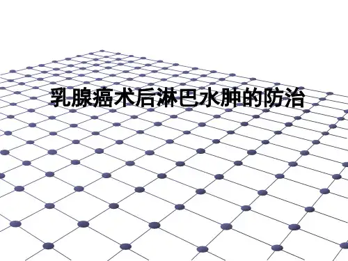 乳腺癌术后淋巴水肿的防治ppt课件