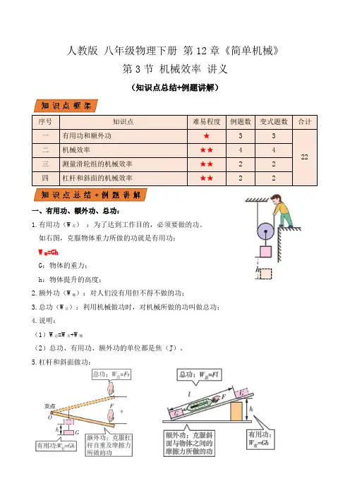 12.3机械效率(讲义)学生版