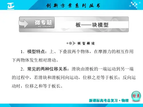 牛顿板块模型_运动定律的应用_微专题(一)板块模型