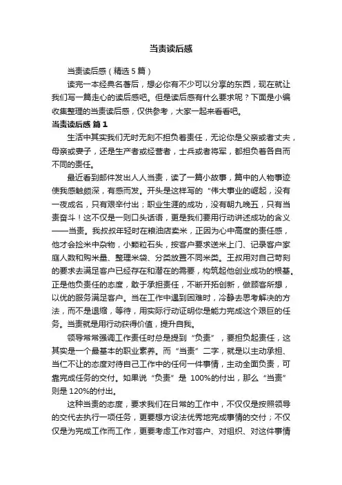 当责读后感