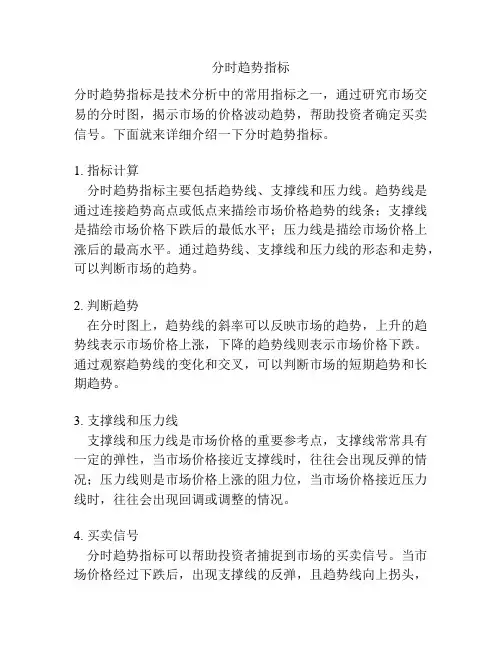 分时趋势指标