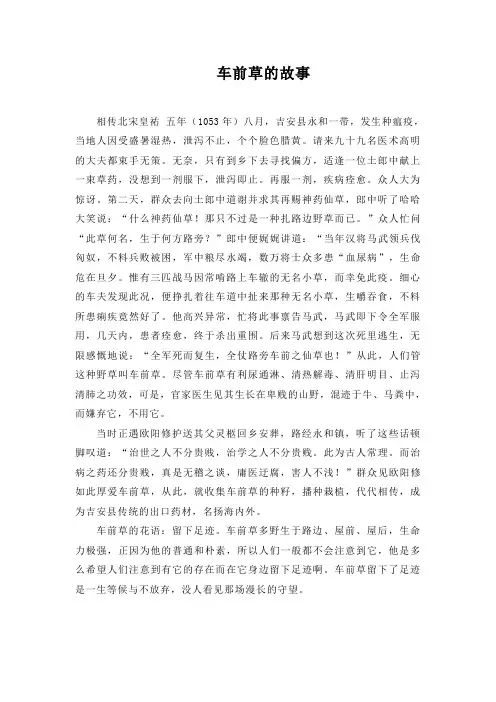 车前草的故事