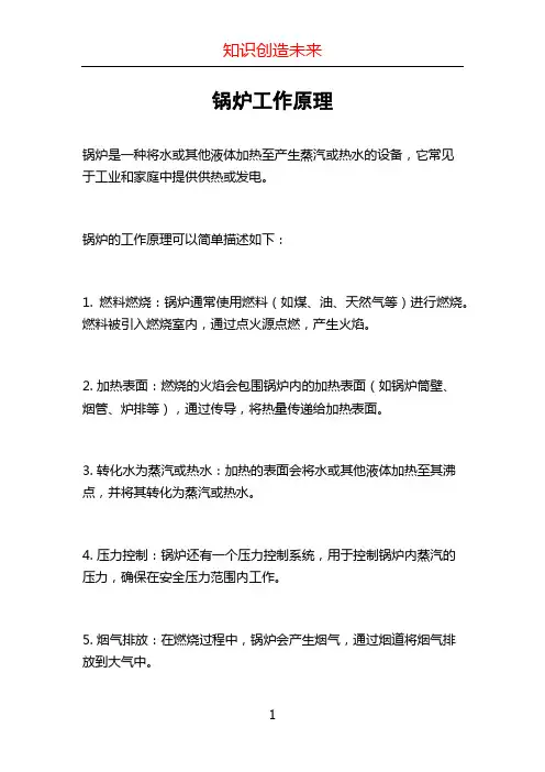 锅炉工作原理