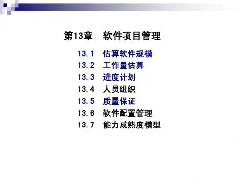 软件工程第13章 软件项目管理(简化)