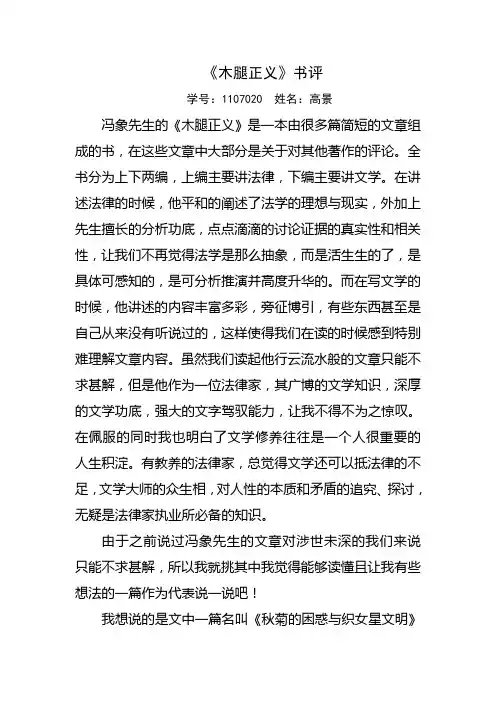 木腿正义书评