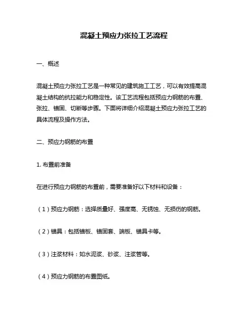 混凝土预应力张拉工艺流程