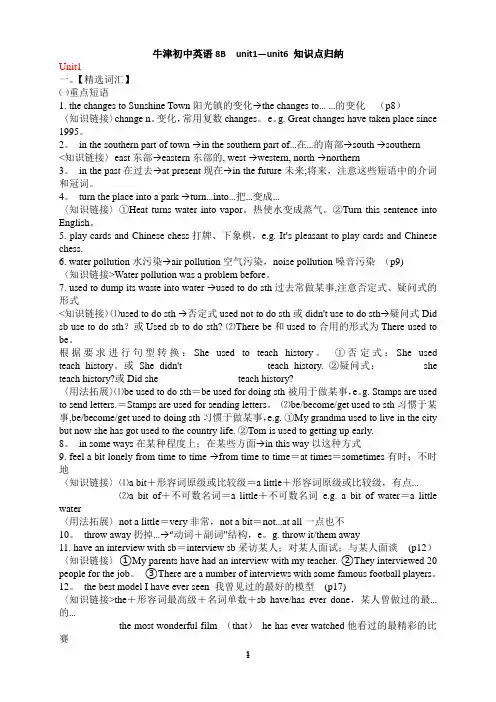 牛津英语8B知识点大全