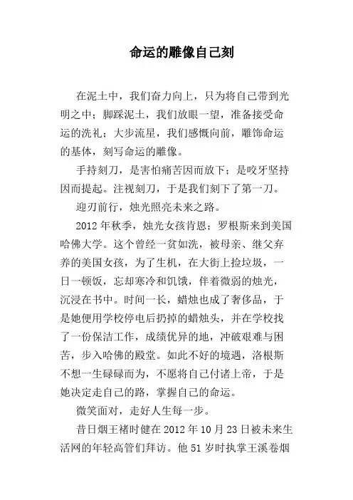 命运的雕像自己刻