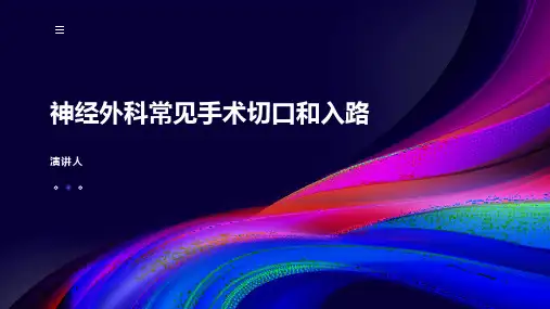 神经外科常见手术切口和入路