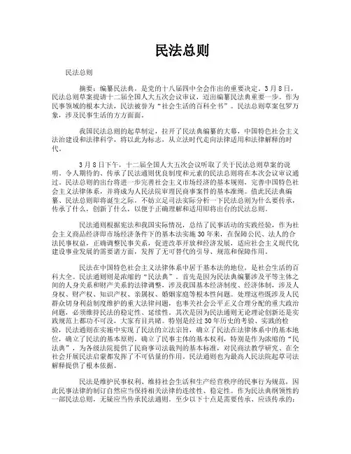 民法总则-专业文档