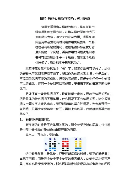 易经-梅花心易断卦技巧：体用关系