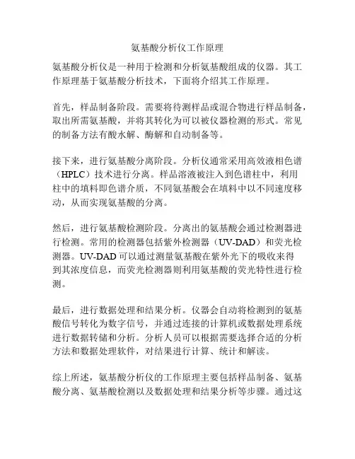 氨基酸分析仪工作原理