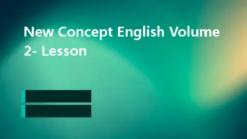 新概念英语第二册-Lesson