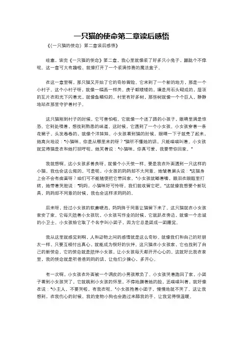 一只猫的使命第二章读后感悟