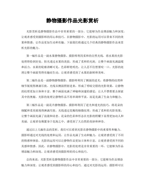 静物摄影作品光影赏析