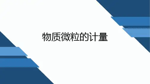苏教版新教材高一化学必修第一册第二单元1.2.1物质的量(共25张ppt)