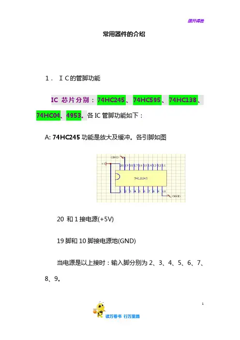 LED显示屏常用IC管脚说明【LED显示屏维修资料】