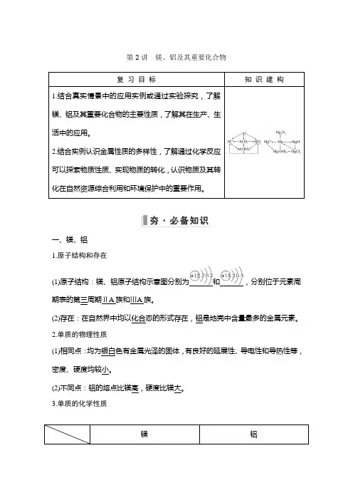 高三化学总复习 镁、铝及其重要化合物