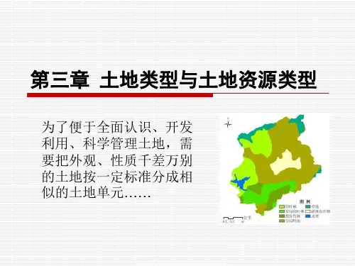 土地资源学--土地类型与土地资源类型