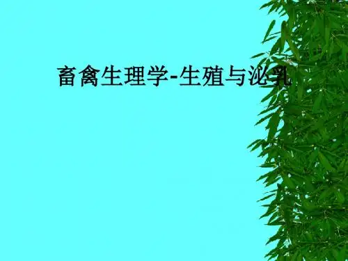 畜禽生理学-生殖与泌乳ppt课件