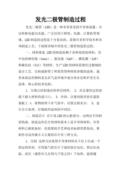 发光二极管制造过程