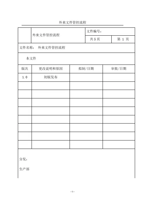 外来文件控制流程
