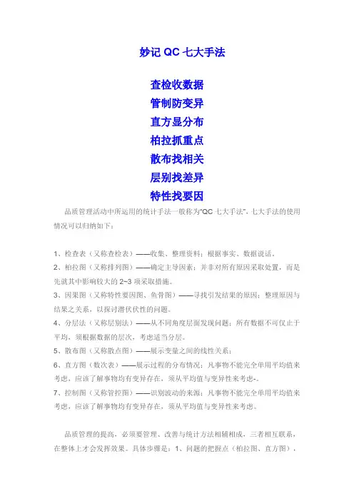 妙记QC七大手法