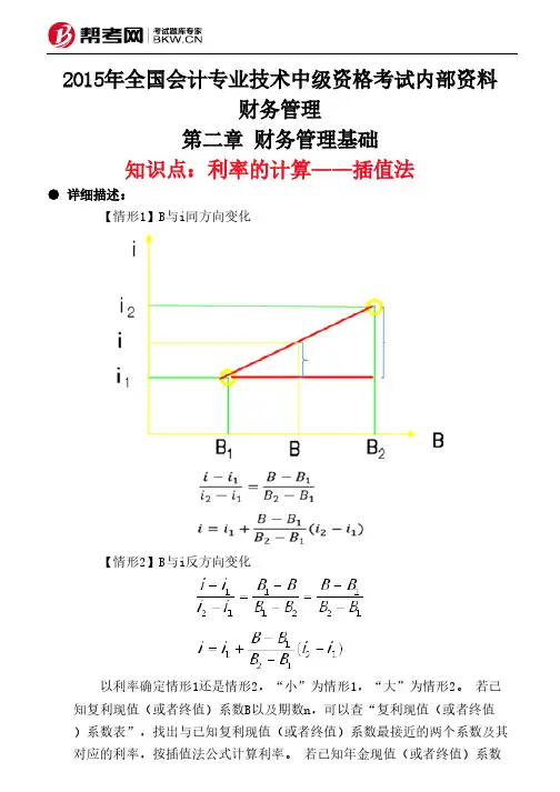 第二章 财务管理基础-利率的计算——插值法 