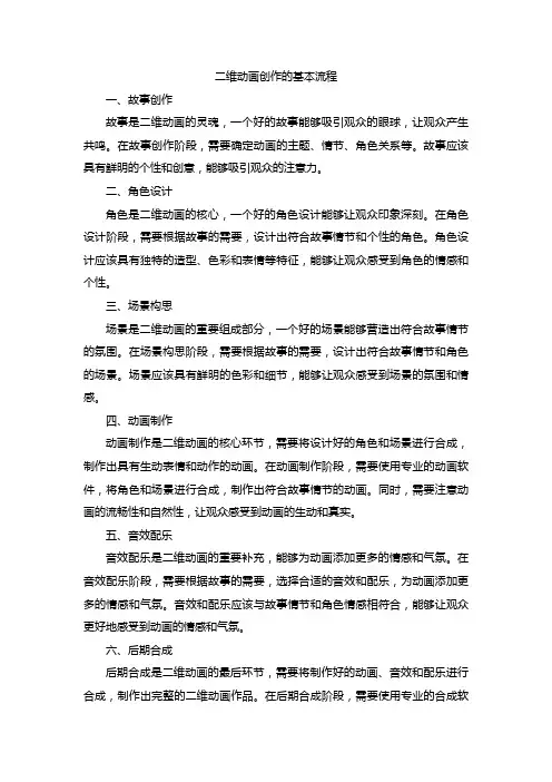二维动画创作的基本流程