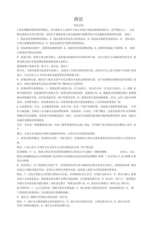商法复习大纲.doc