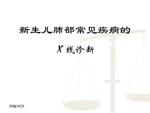 新生儿肺部常见疾病的X线诊断PPT课件