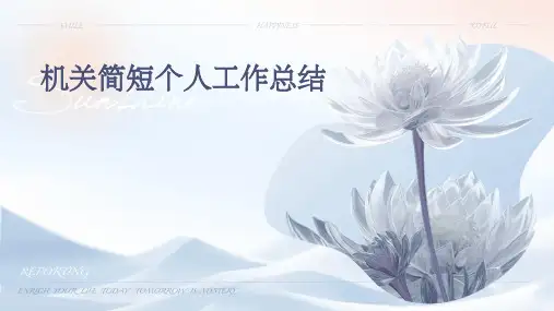 机关简短个人工作总结PPT