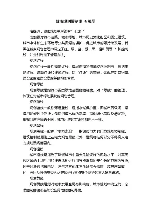城市规划限制线-五线图