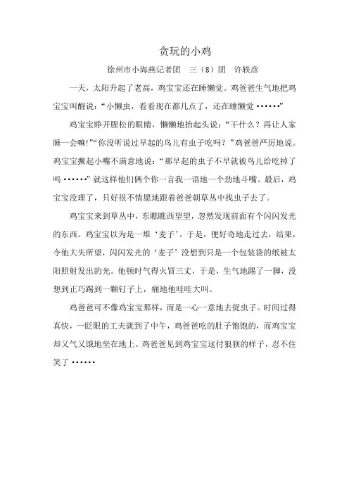 贪玩的小鸡
