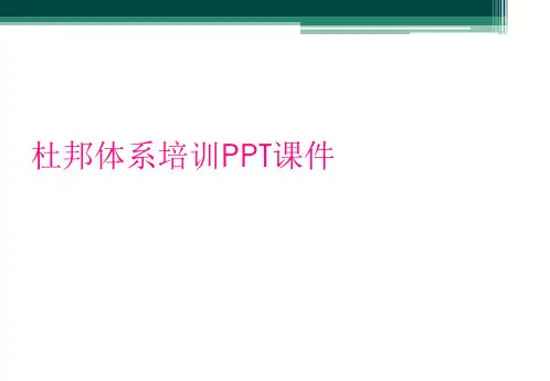 杜邦体系培训PPT课件