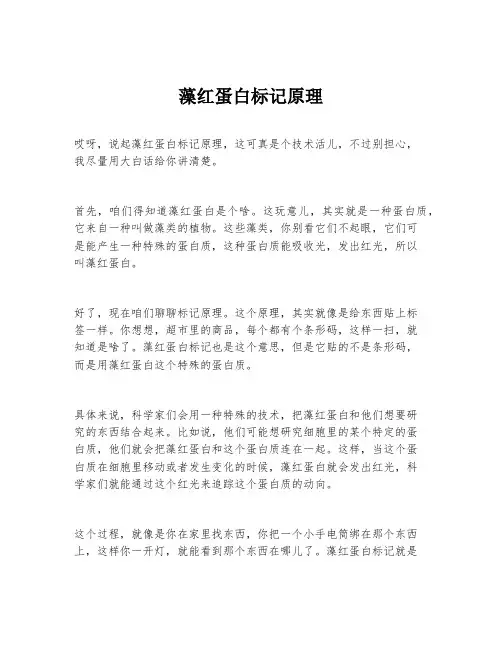 藻红蛋白标记原理