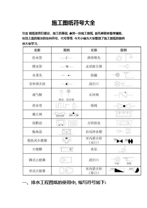 施工图纸符号大全
