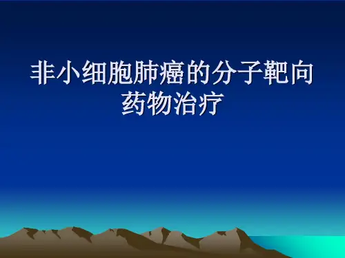 非小细胞肺癌分子靶向药物治疗-PPT精选文档