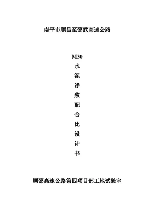 M30 水泥浆