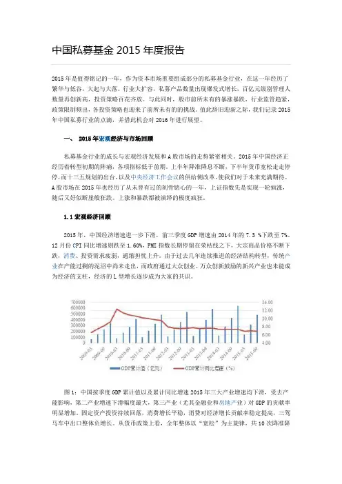 中国私募基金2015年度报告