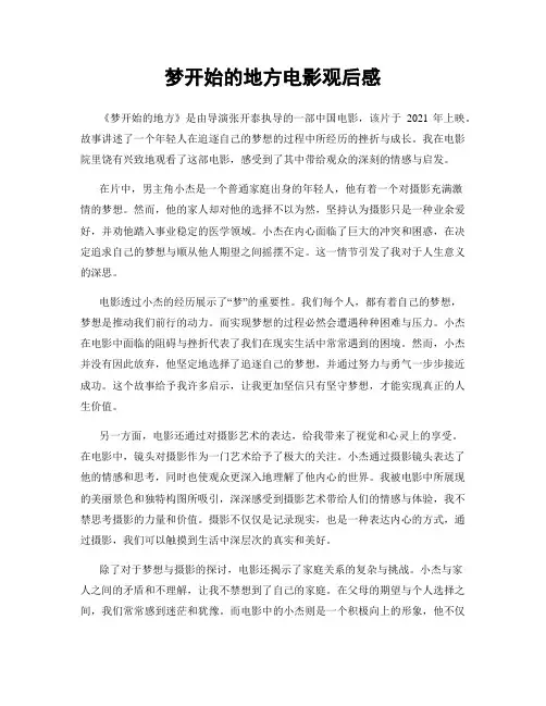 梦开始的地方电影观后感