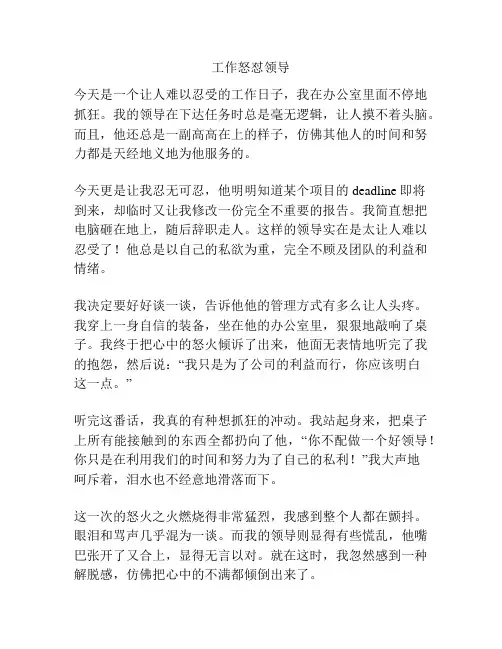 工作怒怼领导