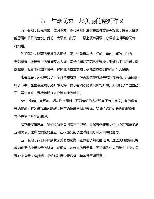 五一与烟花来一场美丽的邂逅作文
