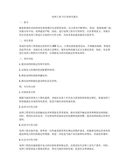 电网工程 可行性研究报告