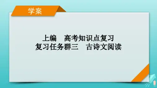 新教材适用2024版高考语文一轮总复习古诗文阅读专题6古代诗歌阅读分点突破1鉴赏诗歌的形象课件