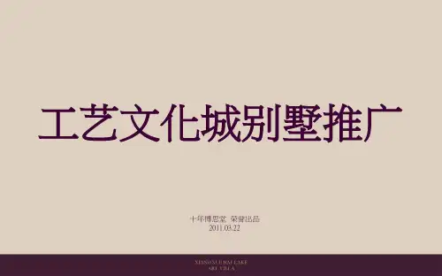 2011.3工艺文化城别墅推广策略