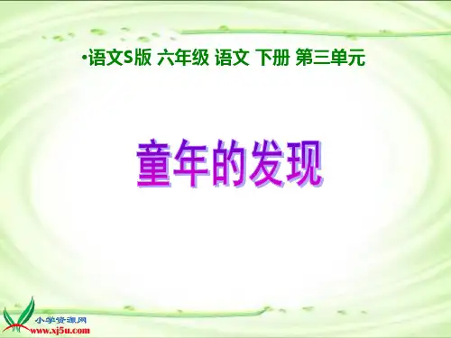 语文S版六年级下册童年的发现教材课件ppt