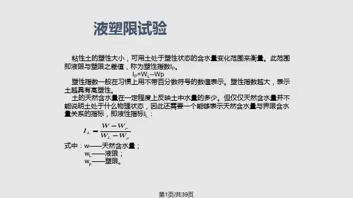 液塑限试验PPT课件